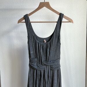 Anthropologie Gray Criss-Cross Dress – Shoulderless & Slimming Fit
